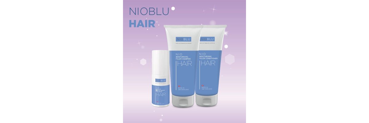NIOBLU HAIR besteht aus einem Trio von Shampoo,...