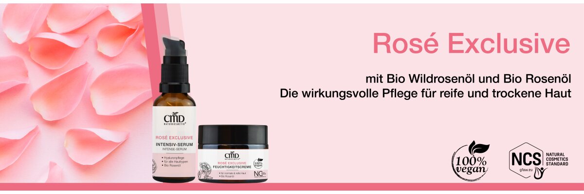 Die Rosé Exclusive Pflegeserie mit wertvollem...